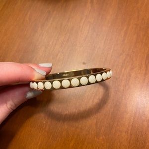 Gold and White Bubble Bangle J Crew with Clasp